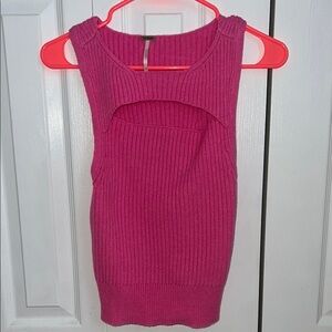 FREE PEOPLE Pink Sweater Sleeveless Top